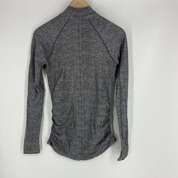Athleta Shirt Size Small Womens Gray Speedlight Half Zip Long Sleeve Pullover - Picture 5 of 6